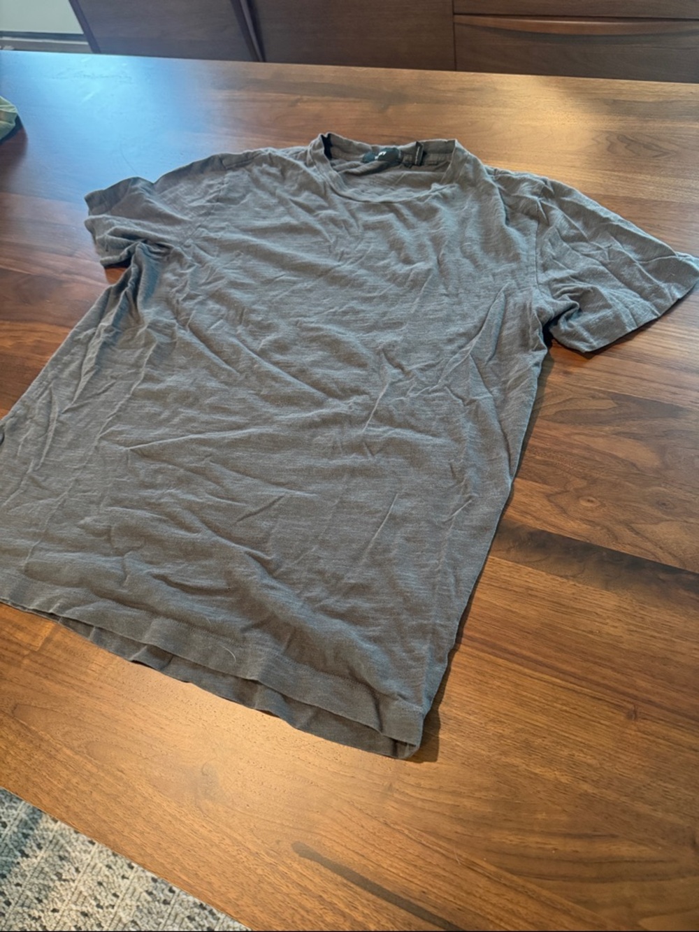 Theory Men's Short Sleeve Crew Neck T-Shirt - Charcoal Gray